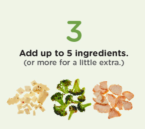 step 3 add up to 5 ingredients